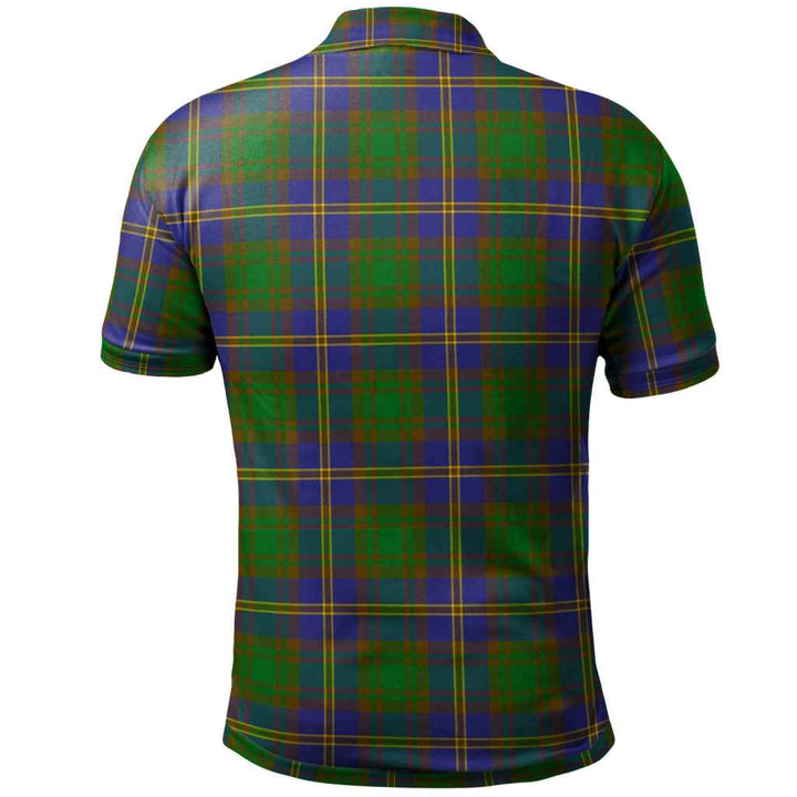 Scottish Strange of Balkaskie Clan Tartan Polo Shirt Back Side Tartan Plaid