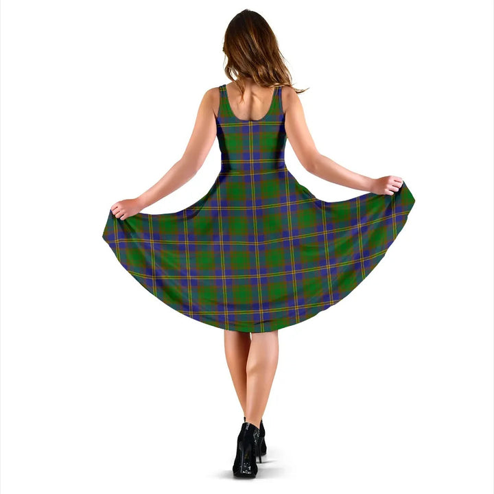 Scottish Strange of Balkaskie Clan Tartan Women Midi Dress