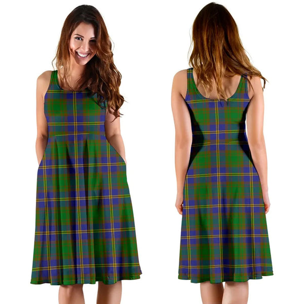 Scottish Strange of Balkaskie Clan Tartan Women Midi Dress