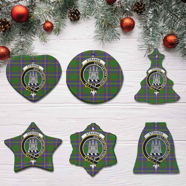 Scottish Strange (or Strang) Clan Crest Tartan Ceramic Ornament All Tartan Plaid