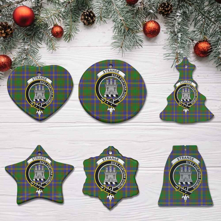 Scottish Strange (or Strang) Clan Crest Tartan Ceramic Ornament All Tartan Plaid