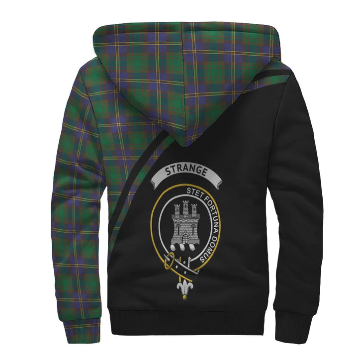 Scottish Strange (or Strang) Clan Crest Tartan Curve Sherpa Hoodie