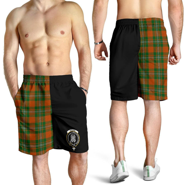 Scottish Strange (or Strang) Clan Crest Tartan Half of Me Men's Shorts