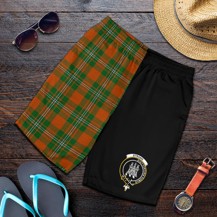 Scottish Strange (or Strang) Clan Crest Tartan Half of Me Men's Shorts