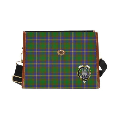 Scottish Strange (or Strang) Clan Crest Tartan Waterproof Canvas Bag Tartan Plaid 2