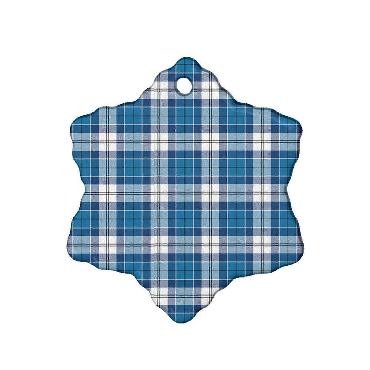 Scottish Strathclyde District Clan Tartan Ceramic Ornament Snow Flake Shape Tartan Plaid