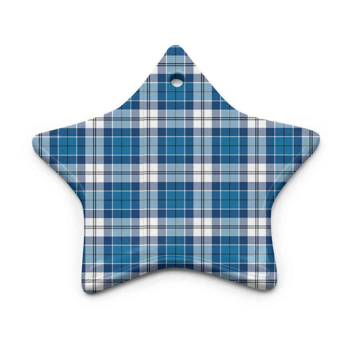 Scottish Strathclyde District Clan Tartan Ceramic Ornament Star Shape Tartan Plaid