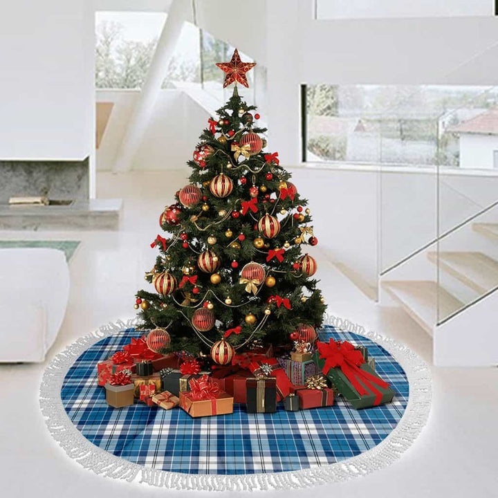 Scottish Strathclyde District Clan Tartan Christmas Tree Skirt Tassels 3 Tartan Plaid