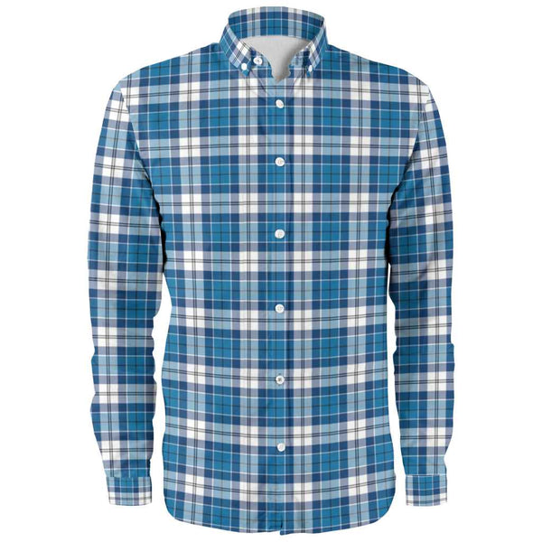 Scottish Strathclyde District Clan Tartan Long Sleeve Shirt Front Side Tartan Plaid
