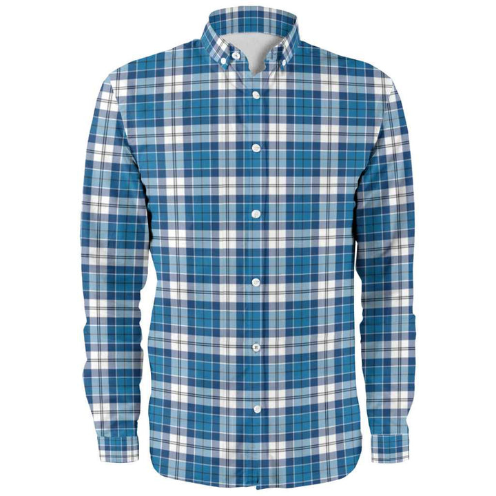 Scottish Strathclyde District Clan Tartan Long Sleeve Shirt Front Side Tartan Plaid