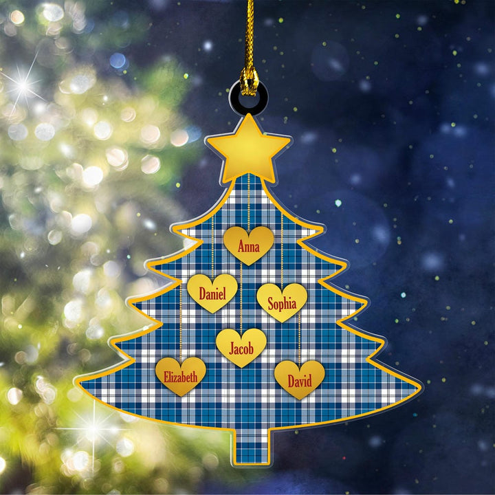 Scottish Strathclyde District Clan Tartan Ornament Custom Family Christmas Tree Tartan Plaid 1