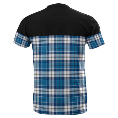 Scottish Strathclyde District Clan Tartan T-Shirt Horizontal Style Back Side Tartan Plaid