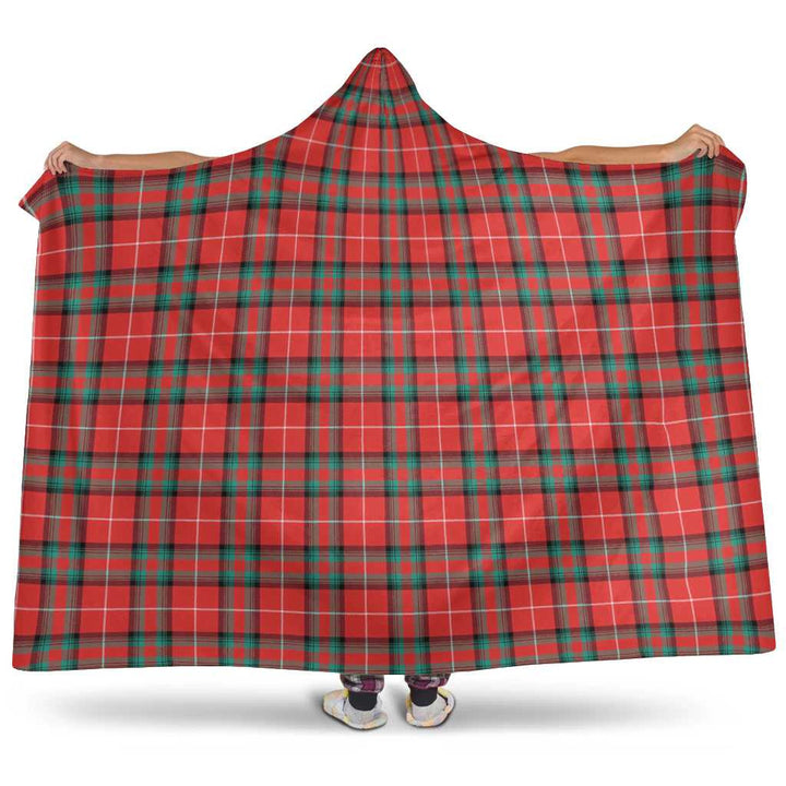 Scottish Stuart of Bute Clan Tartan Hooded Blanket Tartan Plaid 1