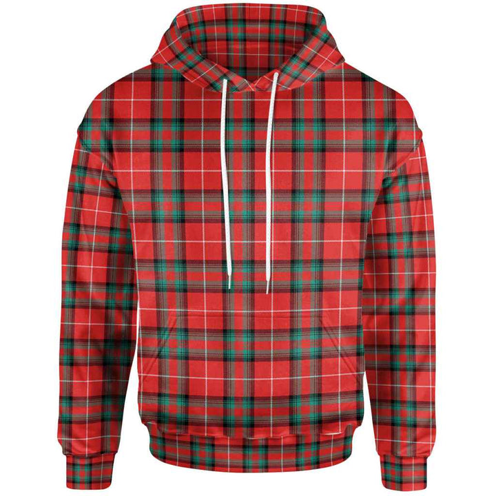Scottish Stuart of Bute Clan Tartan Hoodie Front Side Tartan Plaid