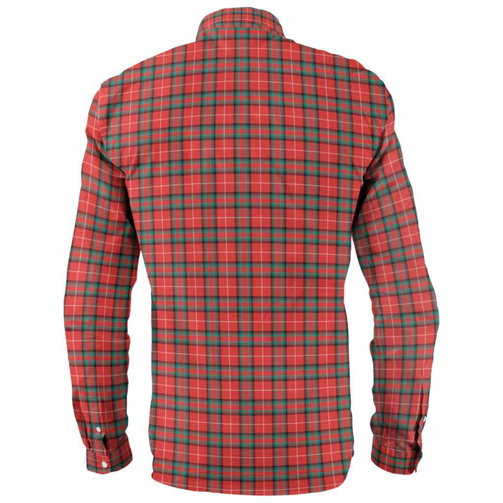 Scottish Stuart of Bute Clan Tartan Long Sleeve Shirt Back Side Tartan Plaid