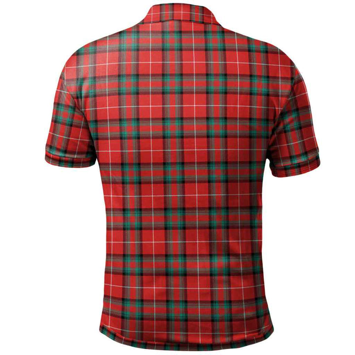 Scottish Stuart of Bute Clan Tartan Polo Shirt Back Side Tartan Plaid