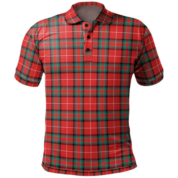 Scottish Stuart of Bute Clan Tartan Polo Shirt Front Side Tartan Plaid