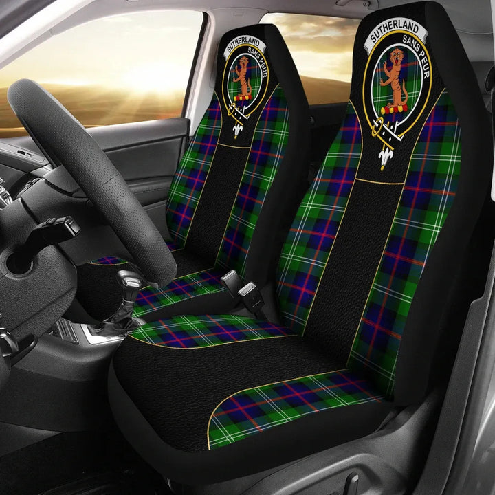 Scottish Sutherland I Clan Crest Tartan Car Seat Covers - Special Style 1