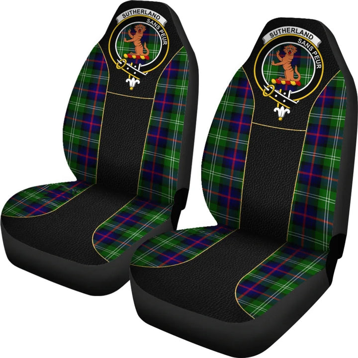 Scottish Sutherland I Clan Crest Tartan Car Seat Covers - Special Style 2