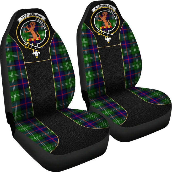 Scottish Sutherland I Clan Crest Tartan Car Seat Covers - Special Style 4