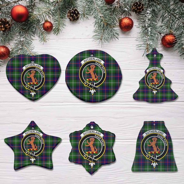 Scottish Sutherland I Clan Crest Tartan Ceramic Ornament All Tartan Plaid