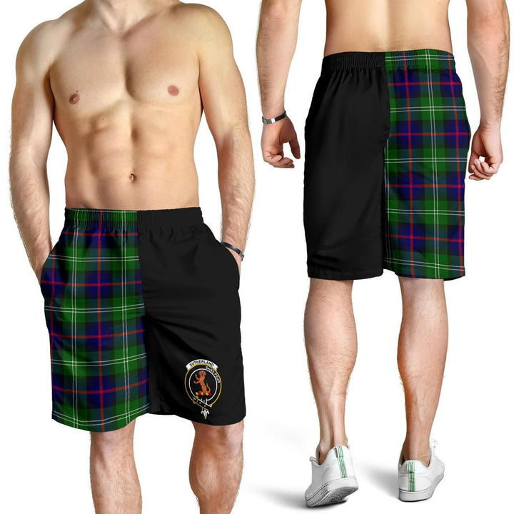 Scottish Sutherland I Clan Crest Tartan Half of Me Men's Shorts