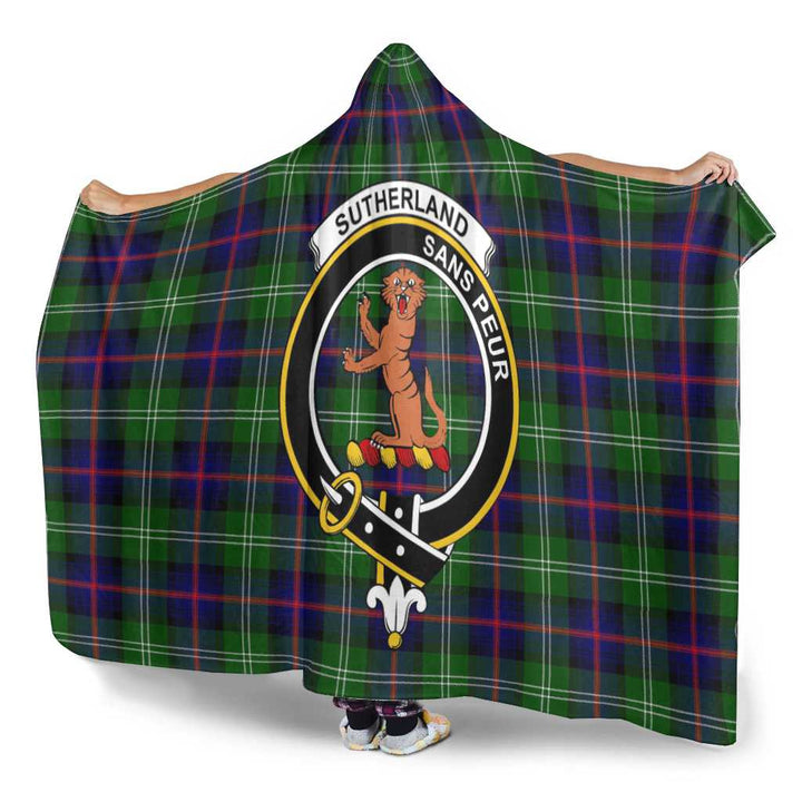 Scottish Sutherland I Clan Crest Tartan Hooded Blanket Tartan Plaid 3