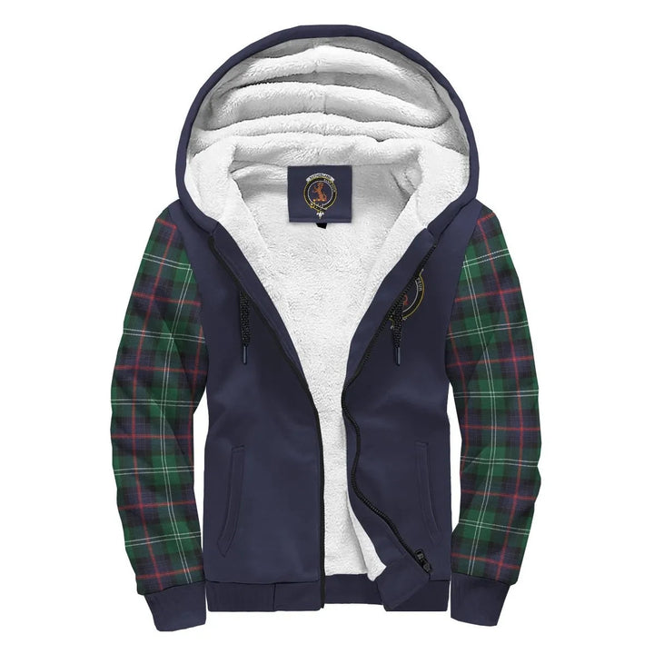 Scottish Sutherland I Clan Crest Tartan Plaid Sleeve Sherpa Hoodie