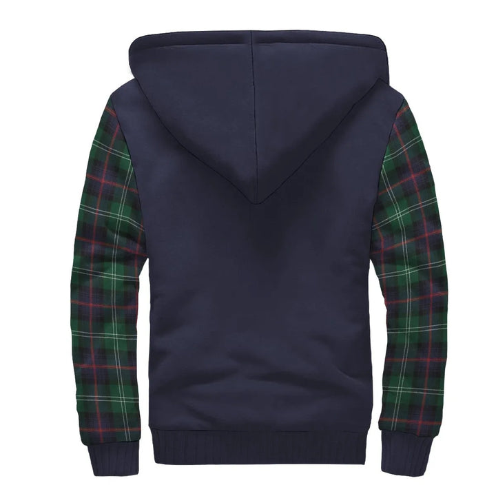 Scottish Sutherland I Clan Crest Tartan Plaid Sleeve Sherpa Hoodie