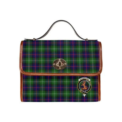 Scottish Sutherland I Clan Crest Tartan Waterproof Canvas Bag Tartan Plaid 1