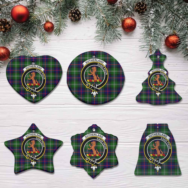 Scottish Sutherland II Clan Crest Tartan Ceramic Ornament All Tartan Plaid