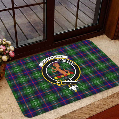 Scottish Sutherland II Clan Crest Tartan Door Mat Tartan Plaid 1