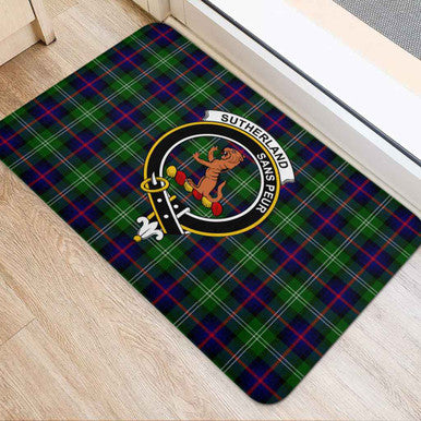 Scottish Sutherland II Clan Crest Tartan Door Mat Tartan Plaid 2