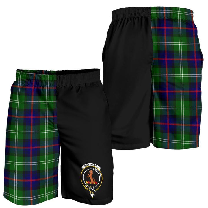 Scottish Sutherland II Clan Crest Tartan Half of Me Men's Shorts