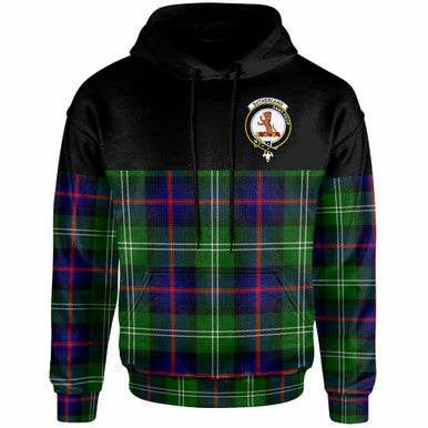 Scottish Sutherland II Clan Crest Tartan Hoodie - Horizontal Style Front Side Tartan Plaid