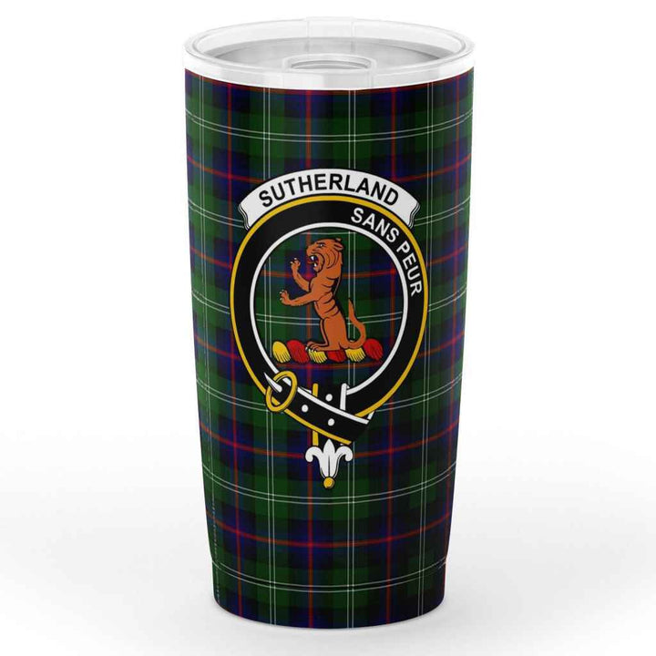 Scottish Sutherland II Clan Crest Tartan Insulated Tumbler Tartan Plaid 1