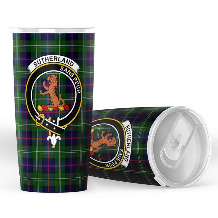 Scottish Sutherland II Clan Crest Tartan Insulated Tumbler Tartan Plaid 4