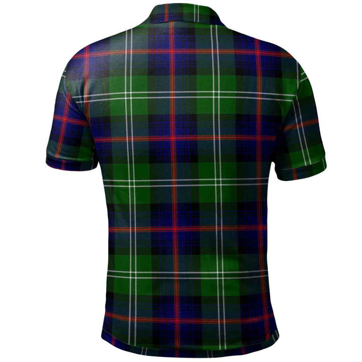 Scottish Sutherland II Clan Crest Tartan Polo Shirt Back Side Tartan Plaid