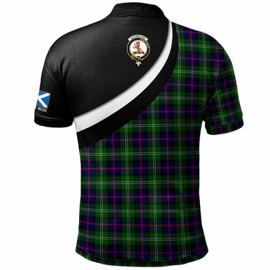 Scottish Sutherland II Clan Crest Tartan Polo Shirt - Scotland Forever Style Back Side Tartan Plaid