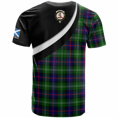 Scottish Sutherland II Clan Crest Tartan T-Shirt - Scotland Forever Style Back Side Tartan Plaid
