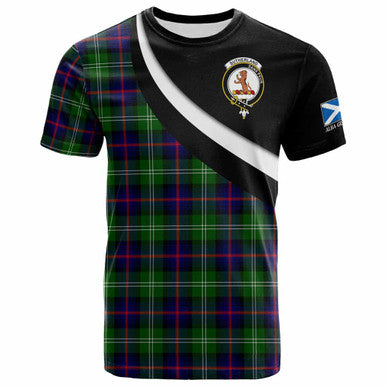 Scottish Sutherland II Clan Crest Tartan T-Shirt - Scotland Forever Style Front Side Tartan Plaid