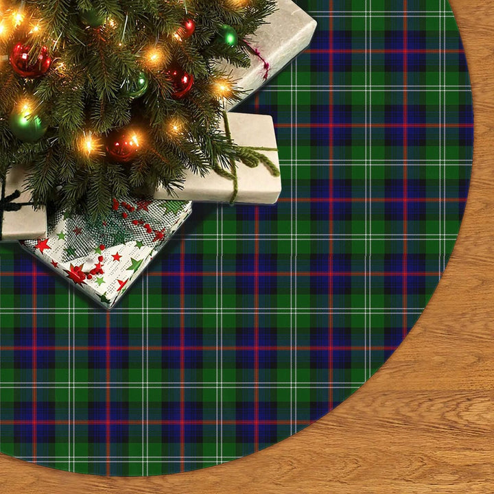 Scottish Sutherland Modern Clan Tartan Christmas Tree Skirt No Tassels 2 Tartan Plaid