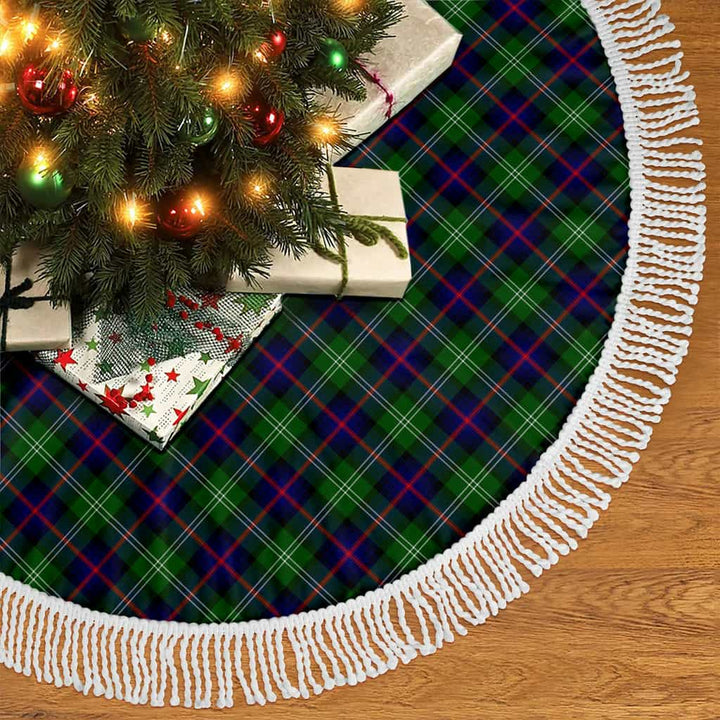 Scottish Sutherland Modern Clan Tartan Christmas Tree Skirt Tassels 2 Tartan Plaid
