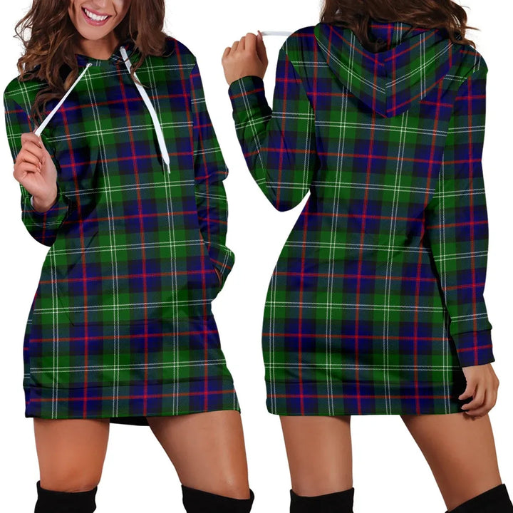 Scottish Sutherland Modern Clan Tartan Hoodie Dress