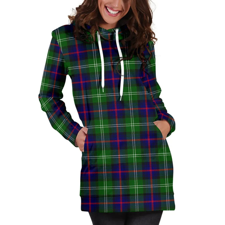Scottish Sutherland Modern Clan Tartan Hoodie Dress