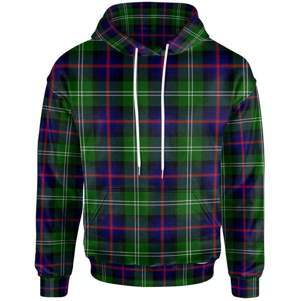 Scottish Sutherland Modern Clan Tartan Hoodie Front Side Tartan Plaid