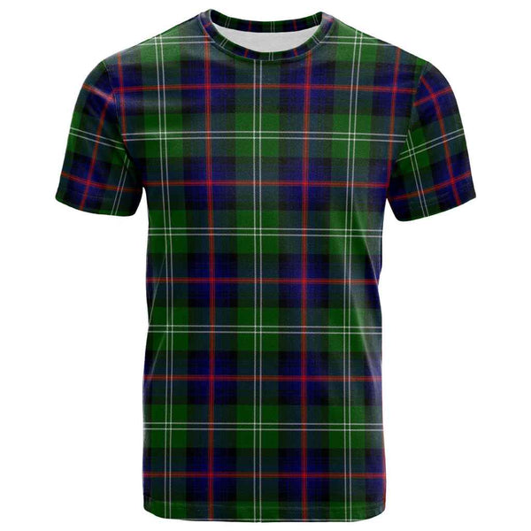 Scottish Sutherland Modern Clan Tartan T-Shirt Front Side Tartan Plaid