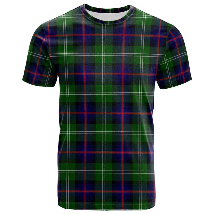 Scottish Sutherland Modern Clan Tartan T-Shirt Front Side Tartan Plaid