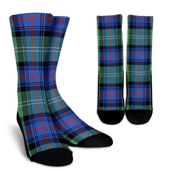 Scottish Sutherland Old Ancient Clan Tartan Crew Socks