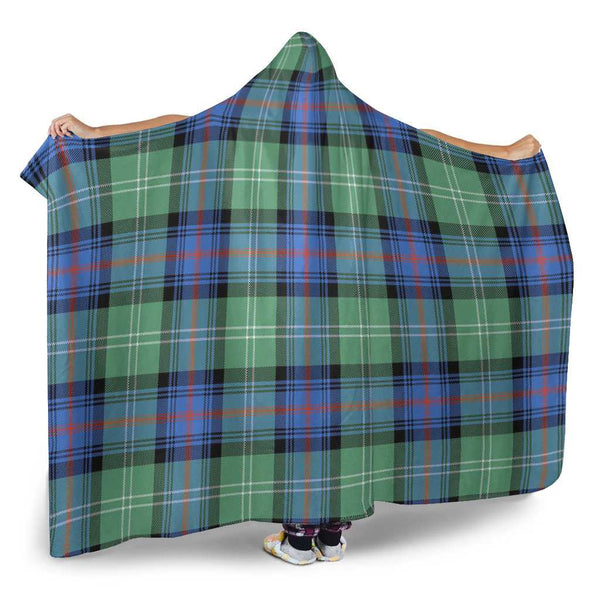 Scottish Sutherland Old Ancient Clan Tartan Hooded Blanket Tartan Plaid 2